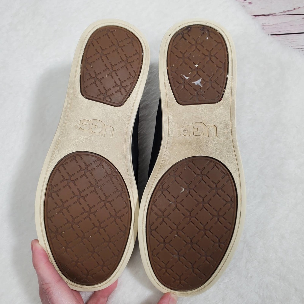 UGG Australia Fierce Slip On Leather Suede Loafer Flats Black Size 7.5 - Picture 8 of 12